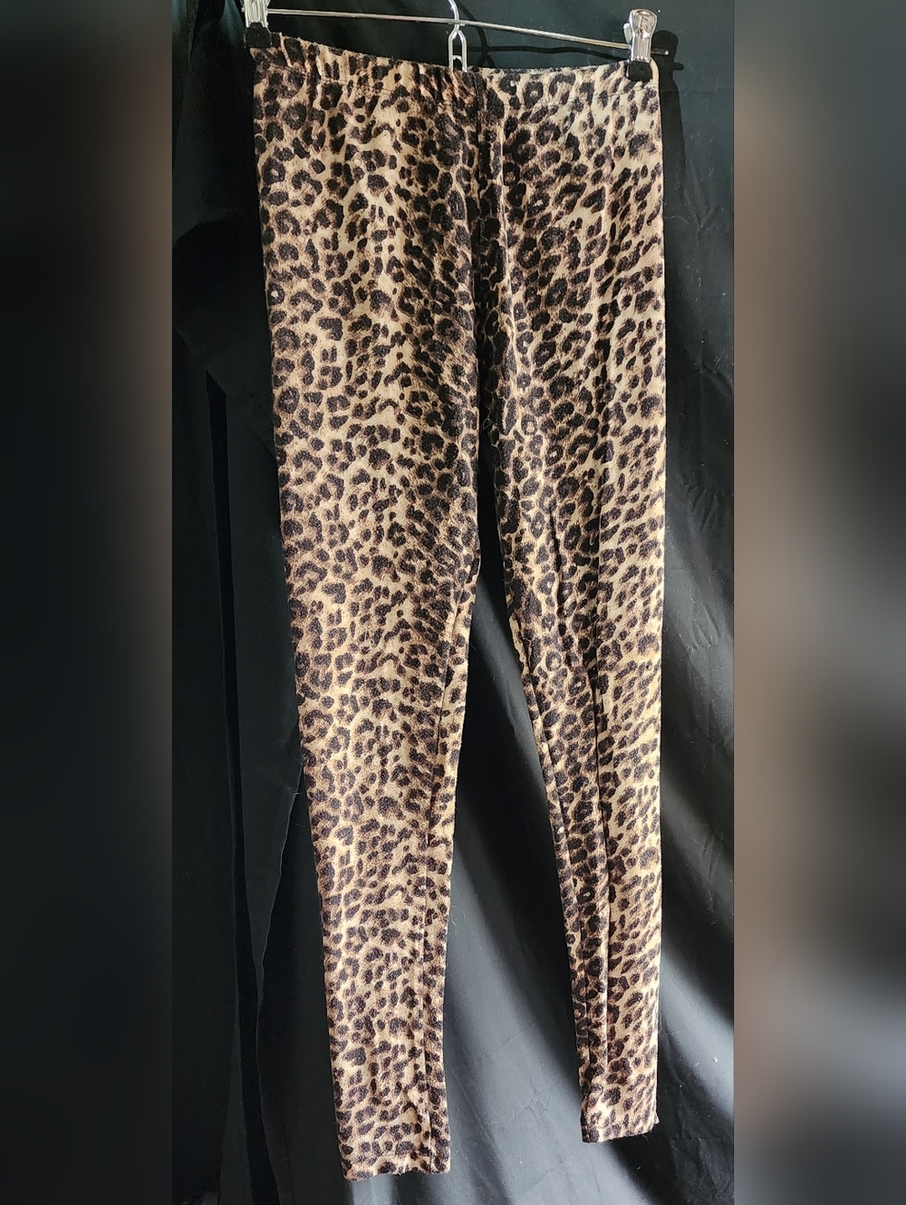 Leopard Print Skinny Pants - Tan and Black Size Small